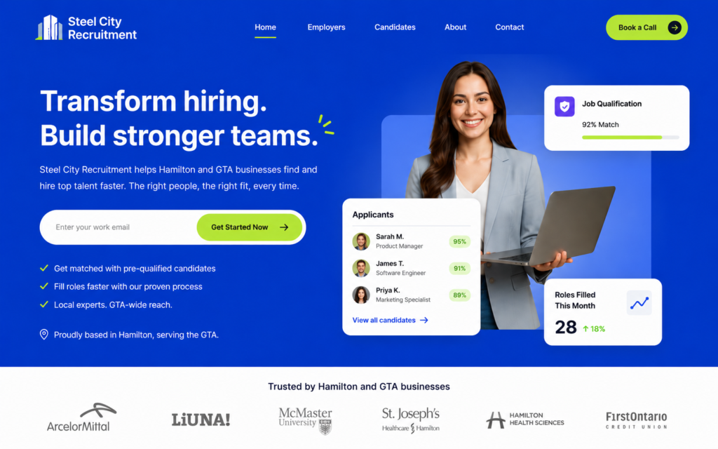 Steel City Recruitment website preview